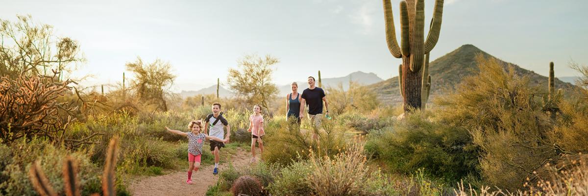 family hiking