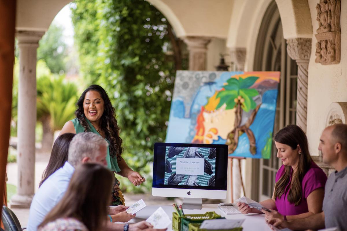 Second Nature Clinic's Dr. Meghana Thanki teaching The Ayurvedic Royals: Rituals for Health & Wellness.