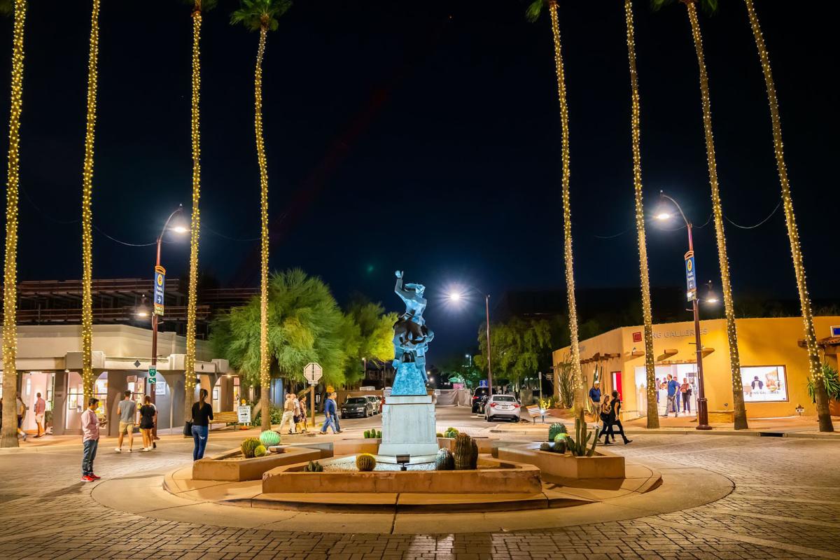 The galleries in the Old Town Scottsdale Arts District host the free weekly ArtWalk from 7 p.m. to 9 p.m. every Thursday (except Thanksgiving).