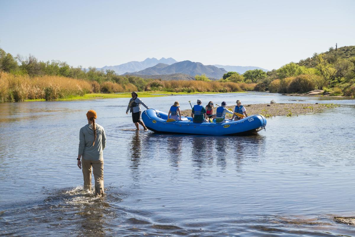 Rafting on the Salt River near Scottsdale