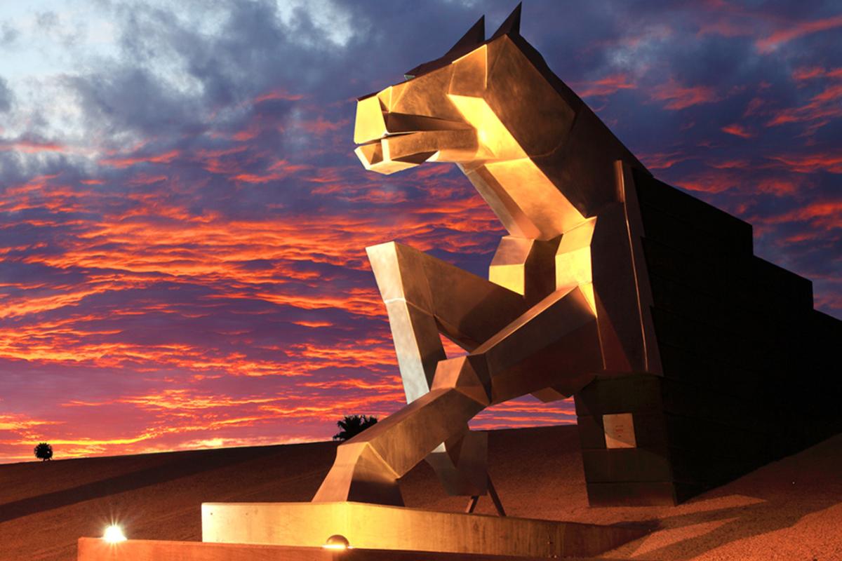 Public Art Installation After Dark