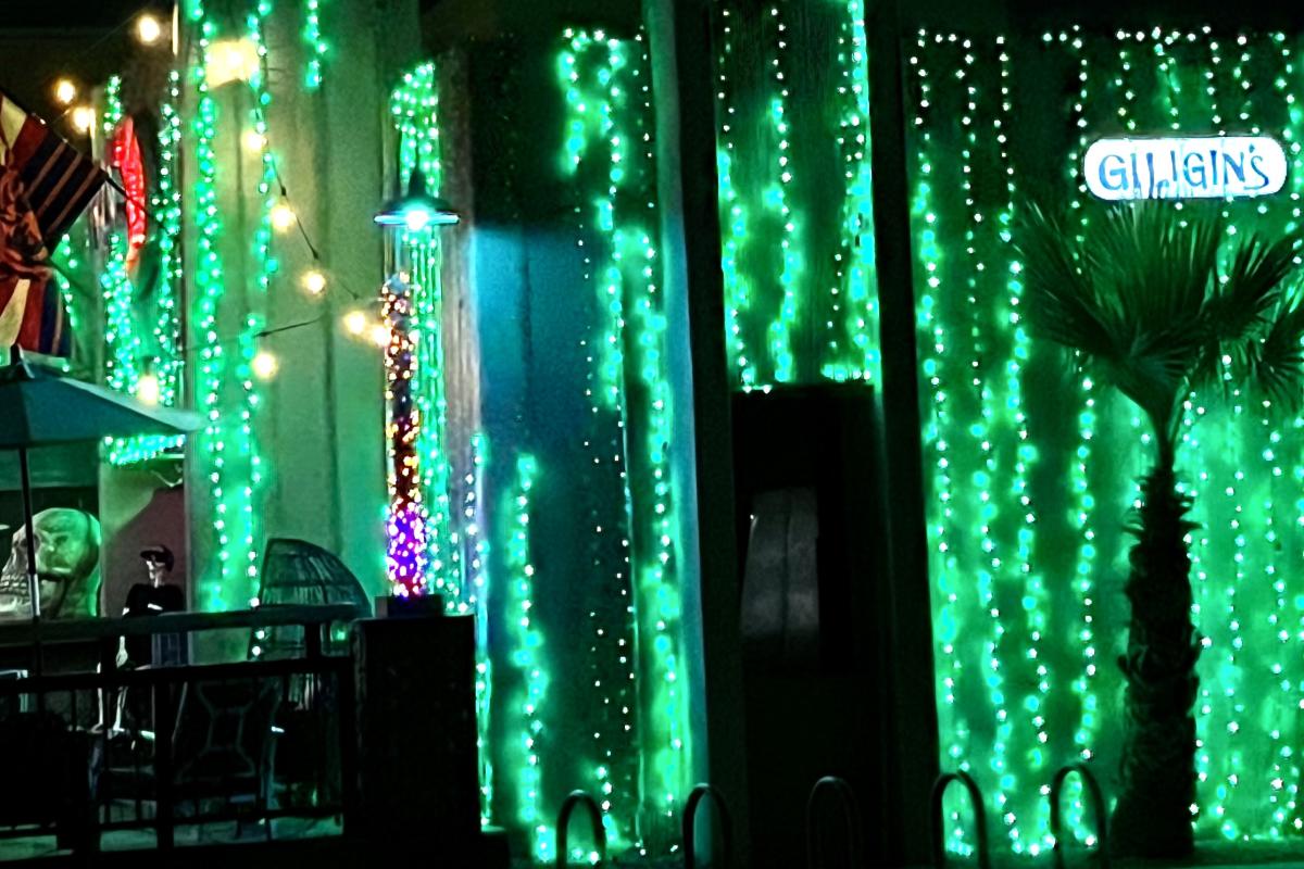 Lights Outside of Giligin’s Bar in Scottsdale Arizona